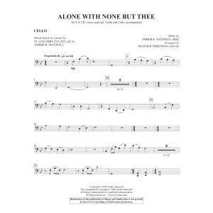 Alone With None But Thee (arr. Heather Sorenson) - Cello