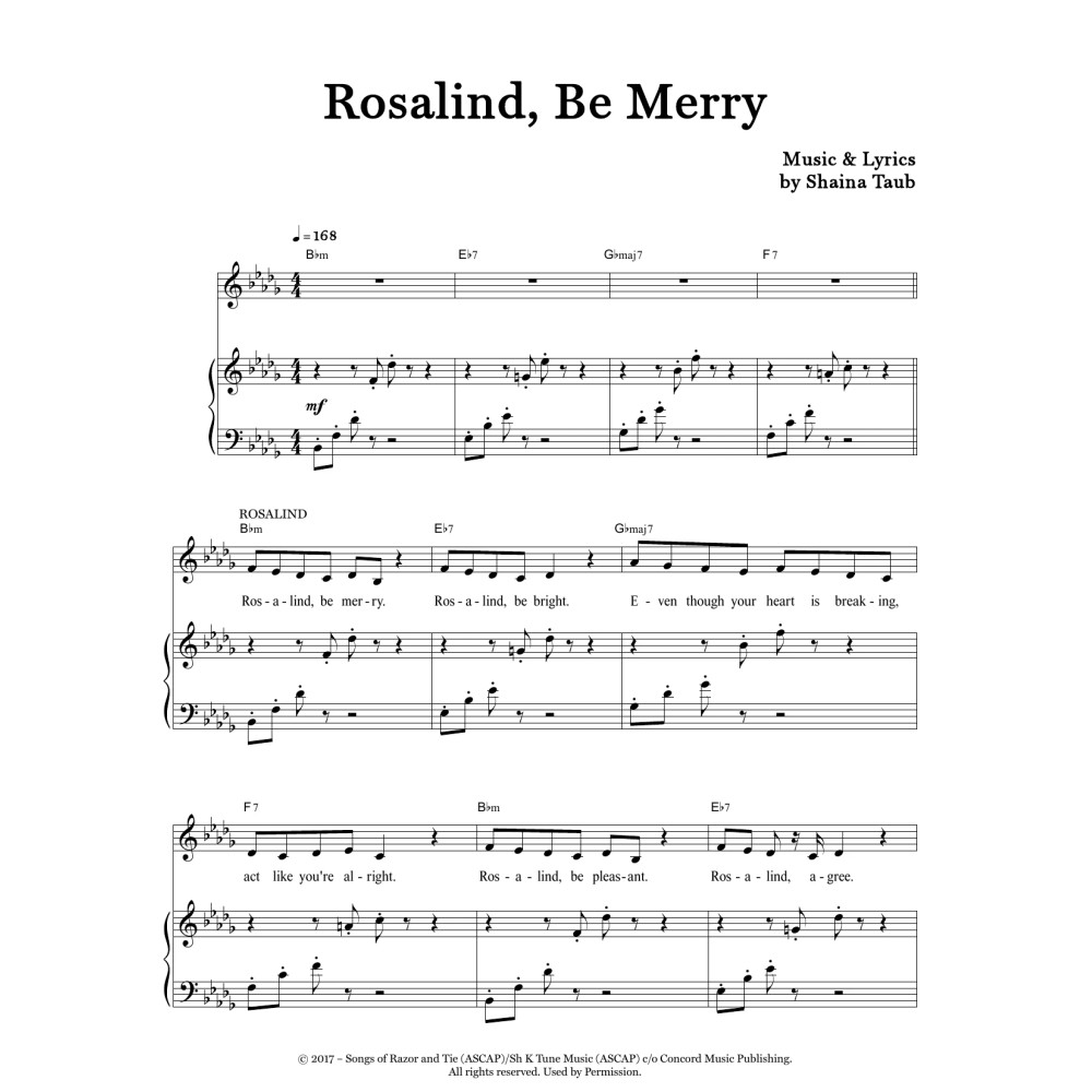 Rosalind, Be Merry (from As You Like It)