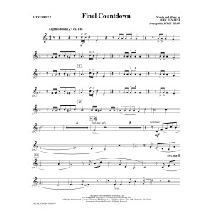 Final Countdown (arr. Kirby Shaw) - Bb Trumpet 2