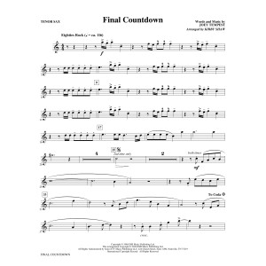 Final Countdown (arr. Kirby Shaw) - Bb Tenor Saxophone