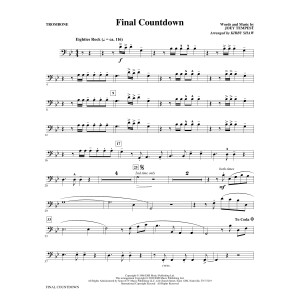 Final Countdown (arr. Kirby Shaw) - Trombone