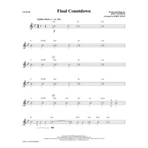 Final Countdown (arr. Kirby Shaw) - Guitar