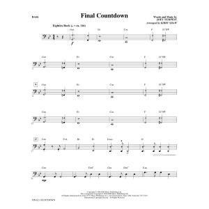 Final Countdown (arr. Kirby Shaw) - Bass