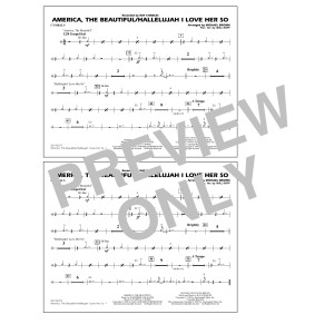 America, The Beautiful/Hallelujah I Love Her So (arr. Michael Brown) - Cymbals
