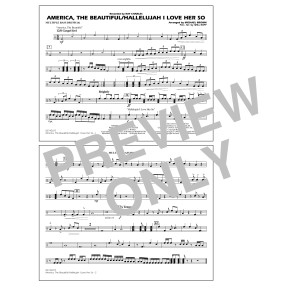 America, The Beautiful/Hallelujah I Love Her So (arr. Michael Brown) - Multiple Bass Drums