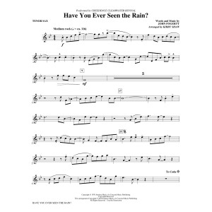 Have You Ever Seen The Rain? (arr. Kirby Shaw) - Bb Tenor Saxophone