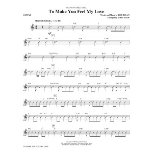 To Make You Feel My Love (arr. Kirby Shaw) - Guitar