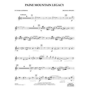 Paine Mountain Legacy - Bb Tenor Saxophone