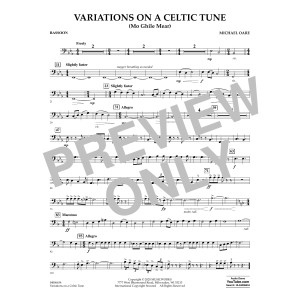 Variations on a Celtic Tune (Mo Ghile Mear) - Bassoon