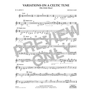 Variations on a Celtic Tune (Mo Ghile Mear) - Bb Clarinet 1