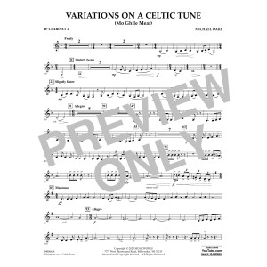Variations on a Celtic Tune (Mo Ghile Mear) - Bb Clarinet 2