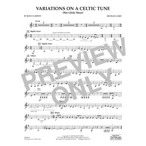 Variations on a Celtic Tune (Mo Ghile Mear) - Bb Bass Clarinet