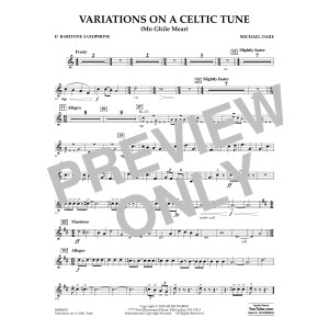 Variations on a Celtic Tune (Mo Ghile Mear) - Eb Baritone Saxophone