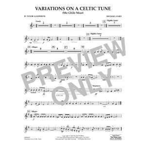 Variations on a Celtic Tune (Mo Ghile Mear) - Bb Tenor Saxophone
