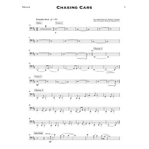 Chasing Cars (arr. Sasha Ivanov) - Cello