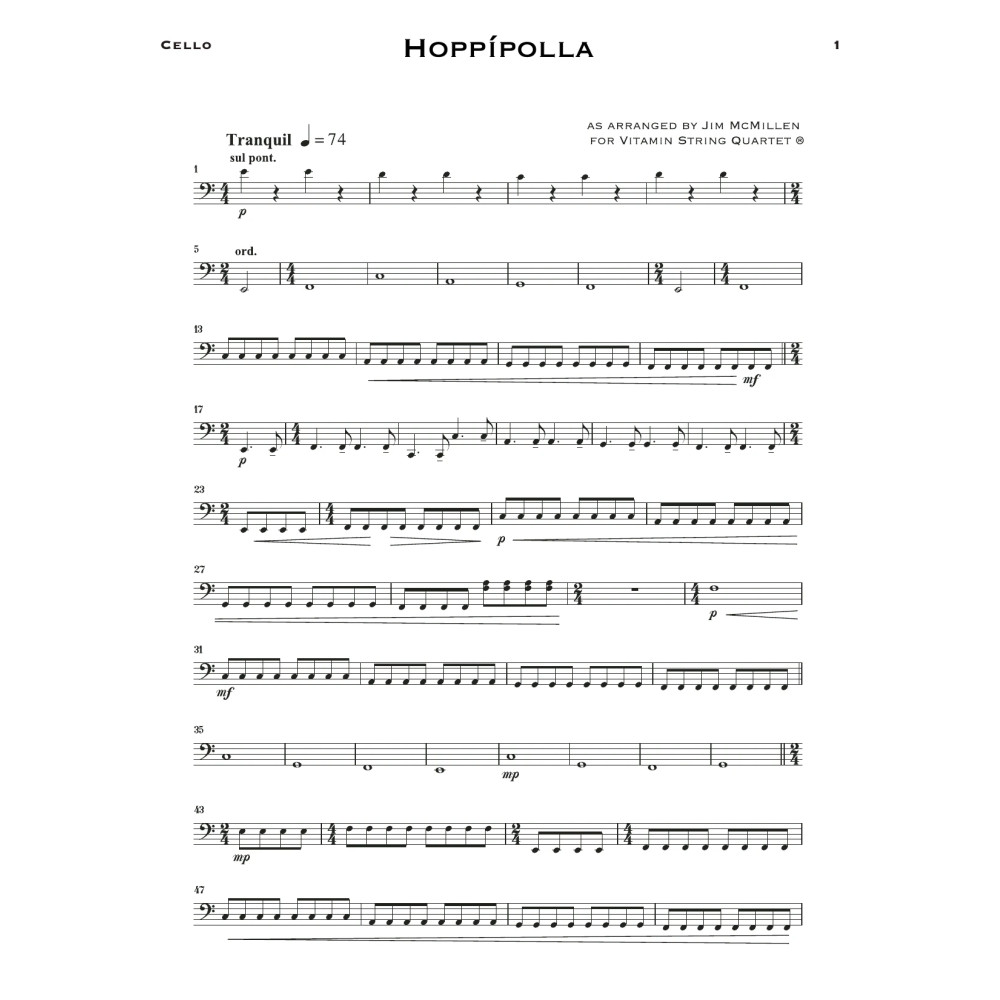 Hoppípolla (arr. Jim McMillen) - Cello