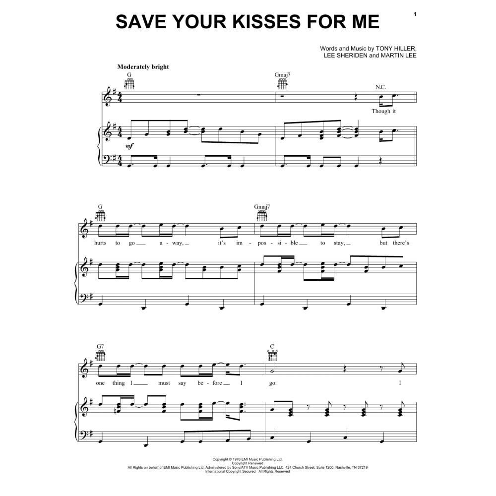Save Your Kisses For Me