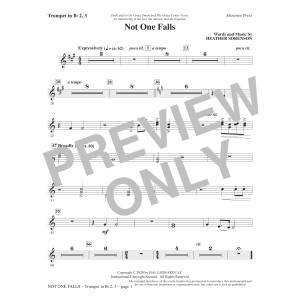 Not One Falls - Bb Trumpet 2,3