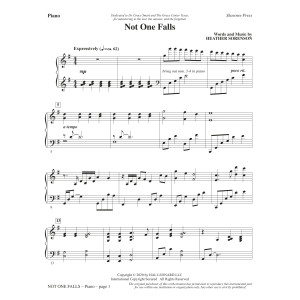 Not One Falls - Piano
