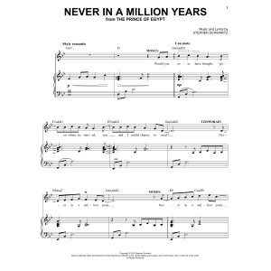 Never In A Million Years (from The Prince Of Egypt: A New Musical)