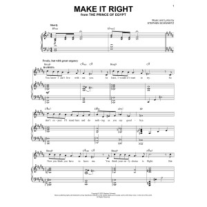 Make It Right (from The Prince Of Egypt: A New Musical)