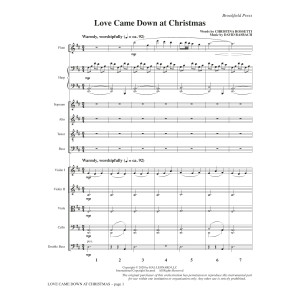 Love Came Down at Christmas - Full Score