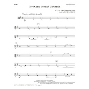 Love Came Down at Christmas - Viola