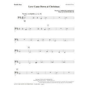 Love Came Down at Christmas - Double Bass