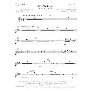 It Is No Secret (What God Can Do) (arr. Joseph M. Martin) - Bb Trumpet 1