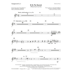 It Is No Secret (What God Can Do) (arr. Joseph M. Martin) - Bb Trumpet 2,3