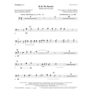 It Is No Secret (What God Can Do) (arr. Joseph M. Martin) - Trombone 1,2