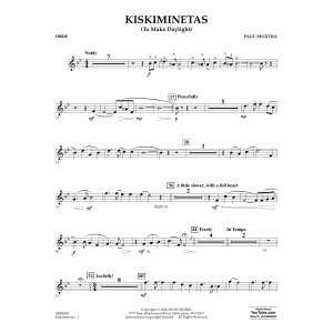 Kiskiminetas (To Make Daylight) - Oboe
