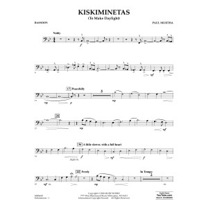 Kiskiminetas (To Make Daylight) - Bassoon