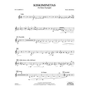 Kiskiminetas (To Make Daylight) - Bb Clarinet 2