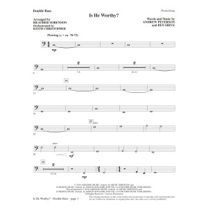 Is He Worthy? (Chamber Orchestra) (arr. Heather Sorenson) - Double Bass