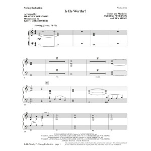 Is He Worthy? (Chamber Orchestra) (arr. Heather Sorenson) - Keyboard String Reduction