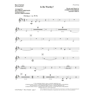 Is He Worthy? (Chamber Orchestra) (arr. Heather Sorenson) - Bass Clarinet (sub. Bassoon)