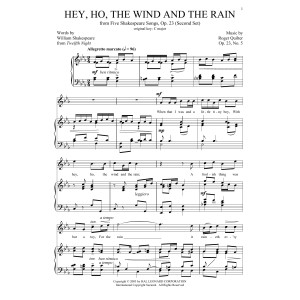 Hey, Ho, The Wind And The Rain (High Voice)