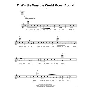 That's The Way The World Goes 'Round