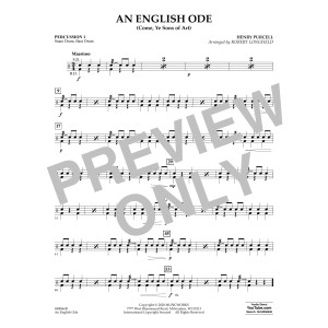 An English Ode (Come, Ye Sons of Art) (arr. Robert Longfield) - Percussion 1