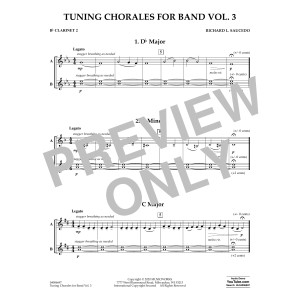 Tuning Chorales for Band Vol. 3 - Bb Clarinet 2