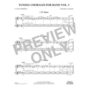 Tuning Chorales for Band Vol. 3 - Eb Alto Saxophone 2