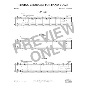Tuning Chorales for Band Vol. 3 - F Horn 1