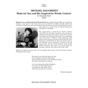 Made for You and Me: Inspired by Woody Guthrie - Part 3 - F Horn