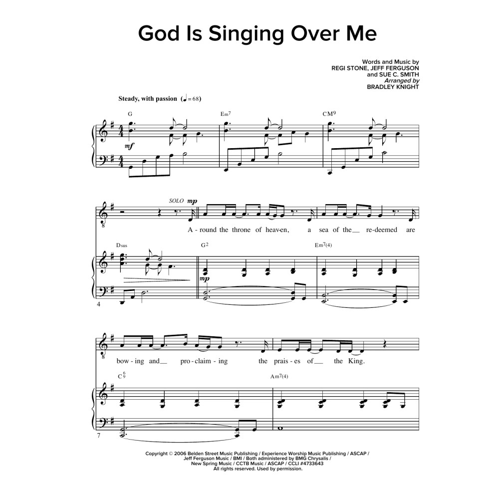 God Is Singing Over Me (arr. Bradley Knight)
