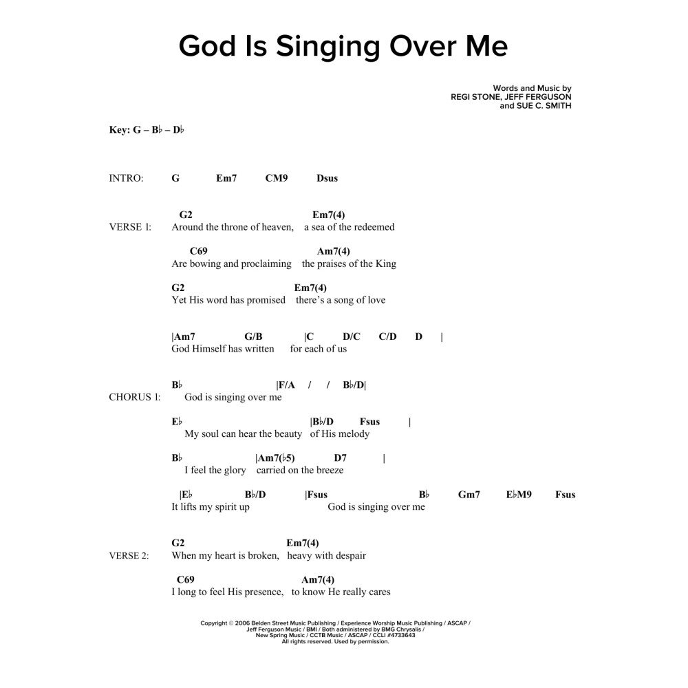 God Is Singing Over Me