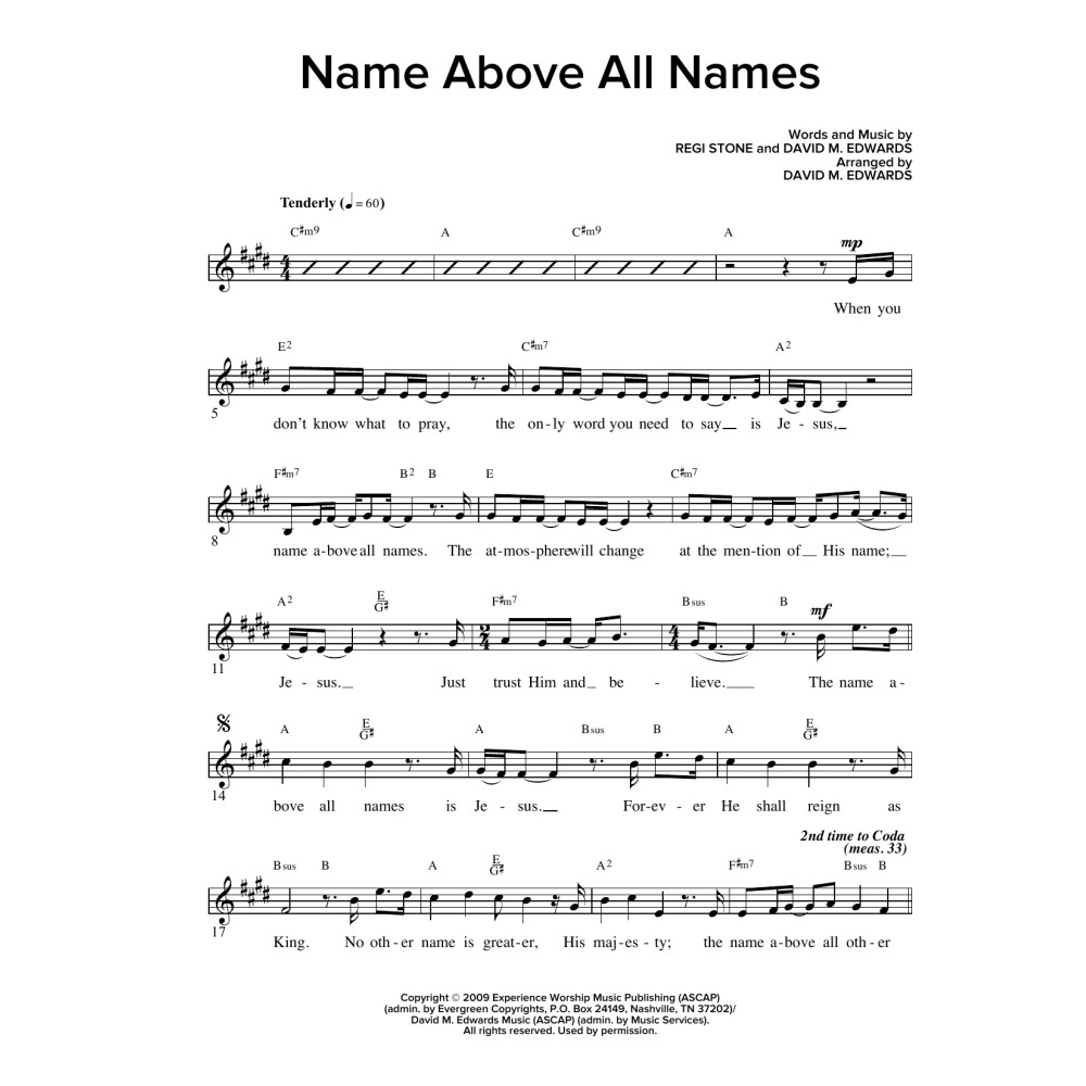 Name Above All Names (arr. David M. Edwards)