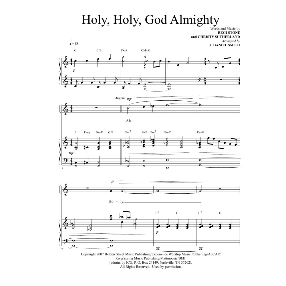 Holy, Holy God Almighty (arr. J. Daniel Smith)