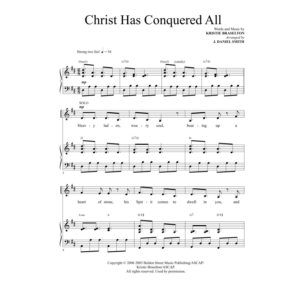 Christ Has Conquered All (arr. J. Daniel Smith)