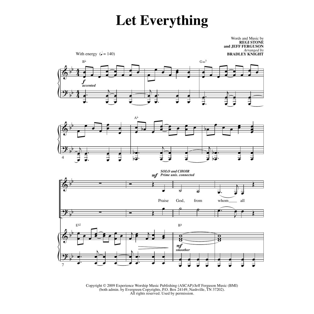 Let Everything (arr. Bradley Knight)
